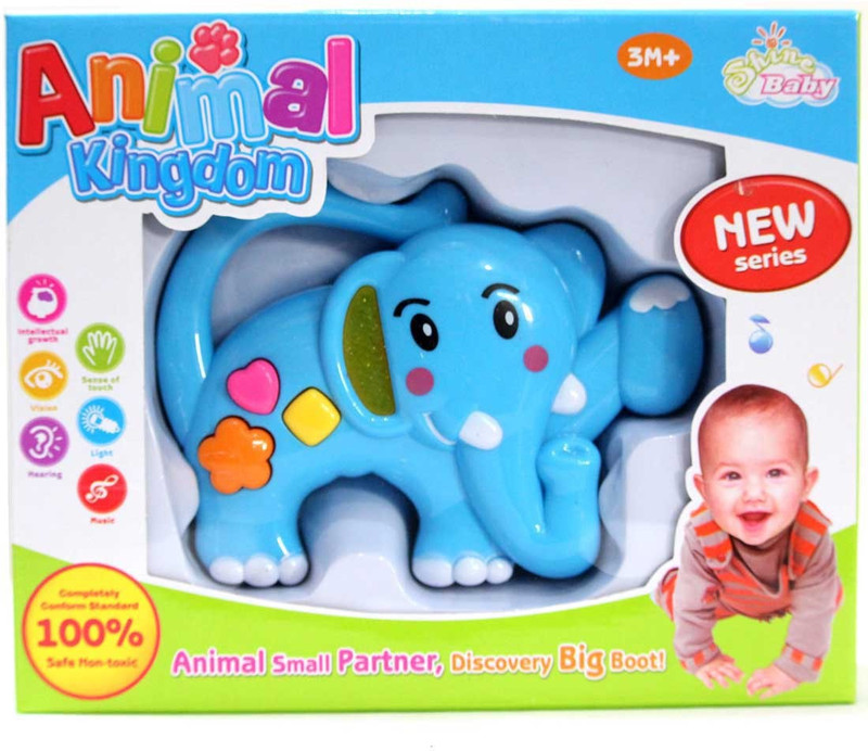 Rachna Animal Kingdom Elephant 01 Musical Rattle(Blue)