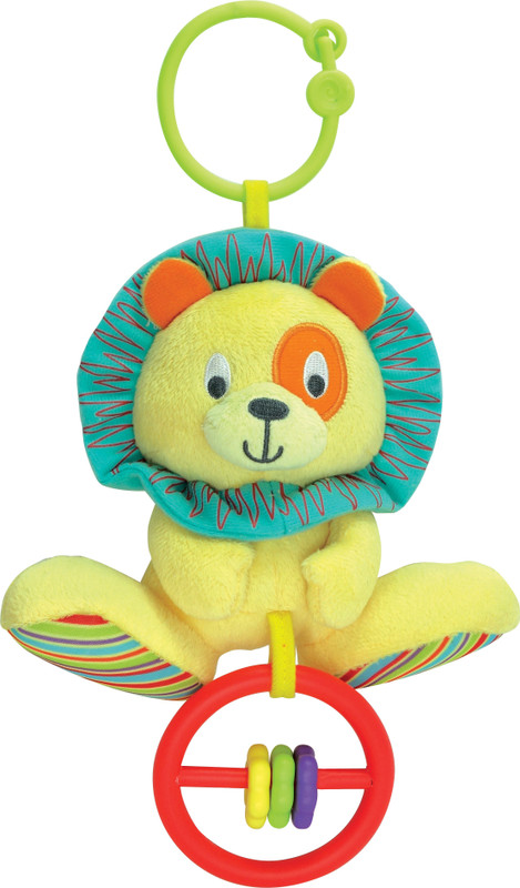 Winfun Little Pals Caesar Lion Hnd Ratle Squkrs Crinkle Sound Rattle(Multicolor)