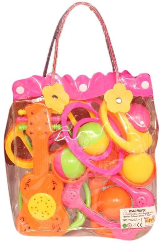 Homeshopeez Baby 8 Pcs Bag Rattle(Multicolor)