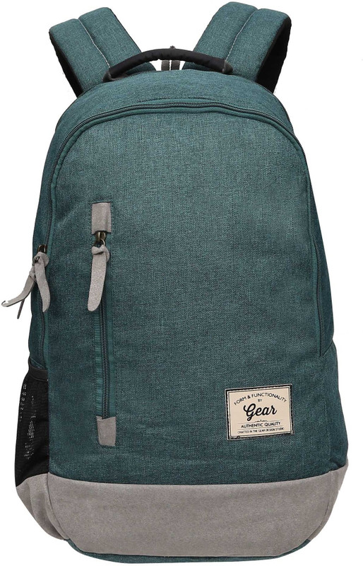 Gear Campus 8 24 L Backpack(Green, Grey)