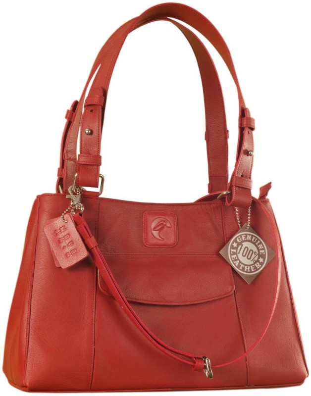 eZeeBags Maya Collection Ya824v1 Leather Handbags Dark, Tall & Handsome. School Bag(Red, 1 L)