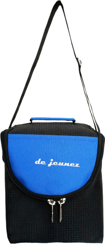 de jeunez de jeunez-D3-Lunch Bag-Black with Blue Waterproof Lunch Bag(Blue, Black, 8 inch)