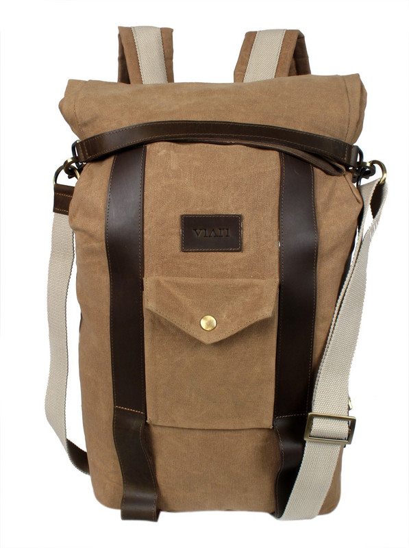 Viari Outback Dark Khaki Canvas Monsoon Bag Waterproof Backpack(Khaki, 32 L)