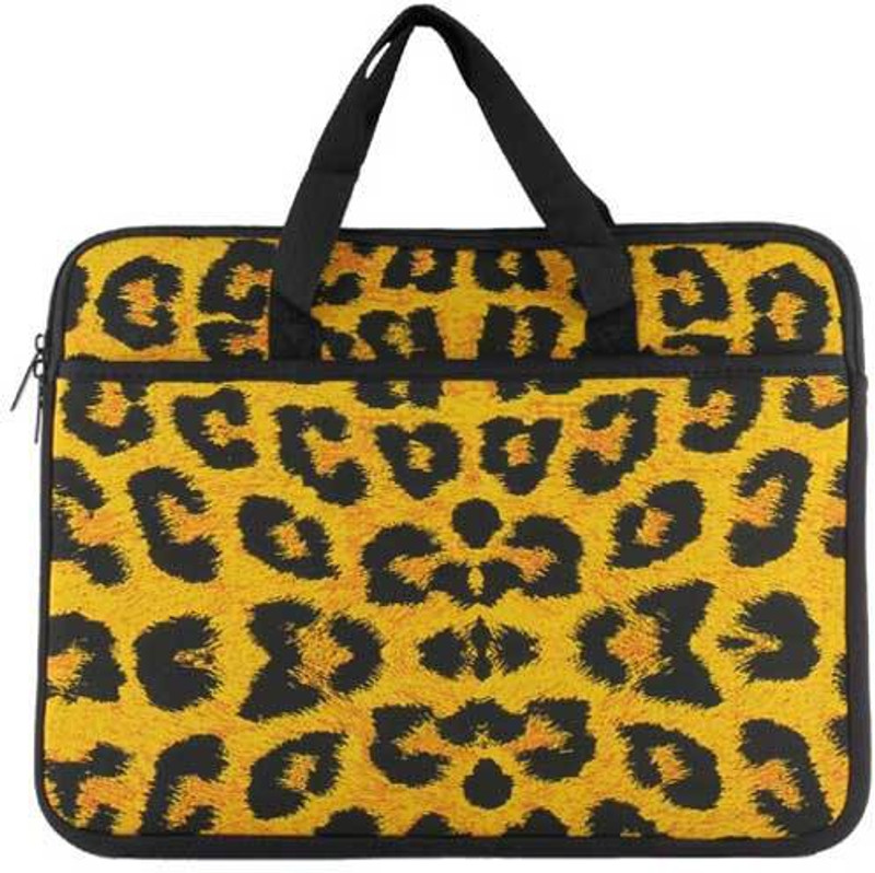 techbyte leo01 sleeve Laptop Bag(leopard Print)