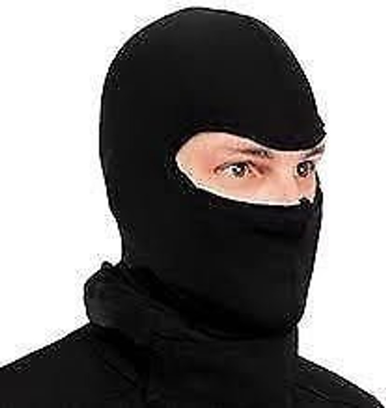 meeu arts Black Bike Face Mask for Boys(Size: Free,  Balaclava)