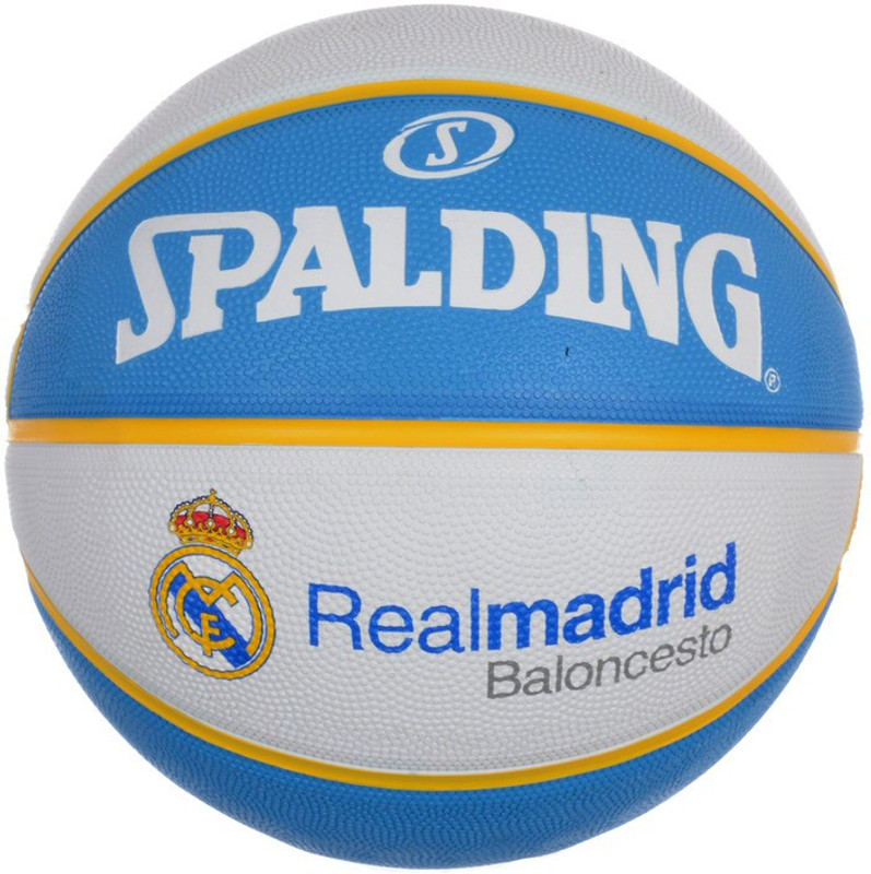 SPALDING Euro Real Madrid Basketball - Size: 7(Standard, Pack of 1, White, Blue)