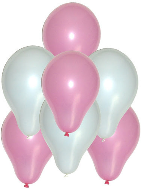 Tiger Solid 50165 Balloon(Pink, White, Pack of 50)