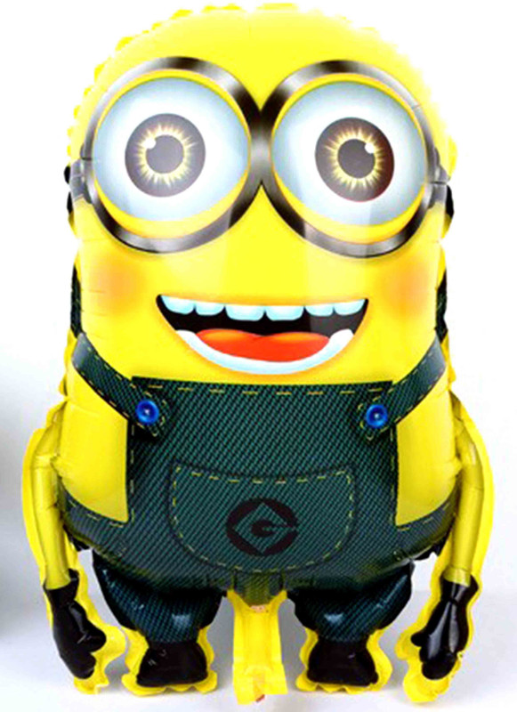 Prollon Printed Medium Minion 2 Eye Balloon(Multicolor, Pack of 1)