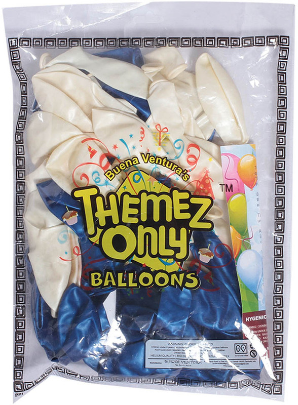 Themez Only Solid 8906049291022 Balloon(Blue, White, Pack of 1)