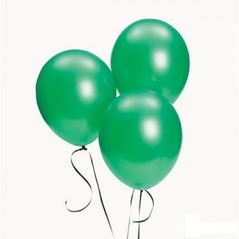 Bobo Funco Solid Metallic Latex Balloon(Green, Pack of 25)