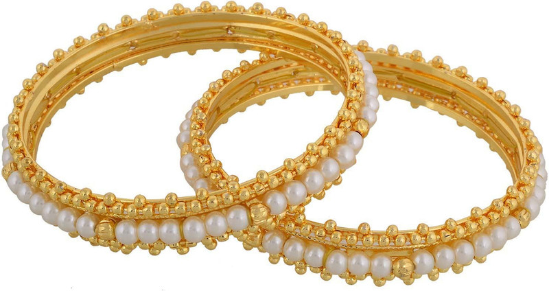 RK City Shopping Metal Enamel Bangle Set(Pack of 2)