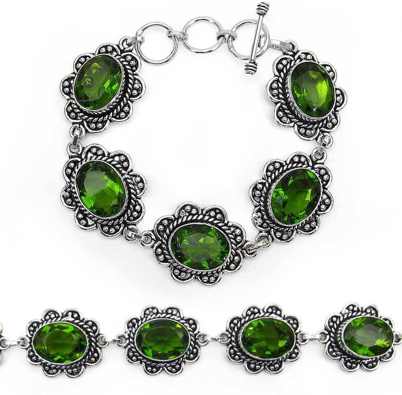 Johareez Alloy Cubic Zirconia Rhodium Bracelet