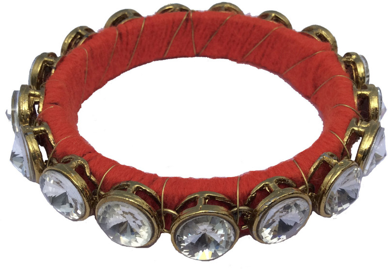 B-Fashionable Alloy, Glass, Plastic Gold-plated Bangle