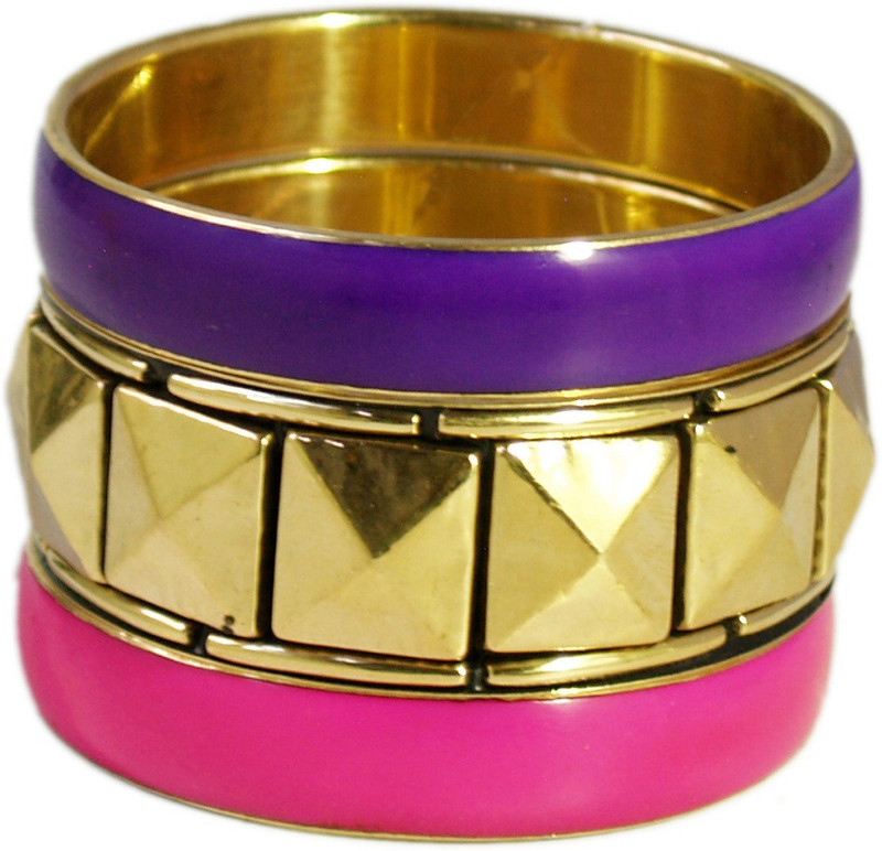 VR Designers Metal Bangle Set(Pack of 3)