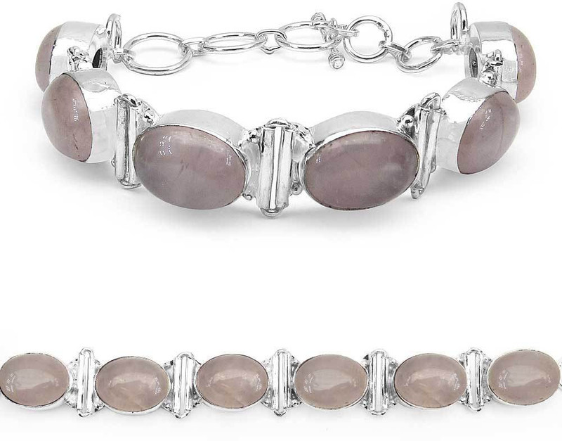 Johareez Alloy Topaz Rhodium Bracelet