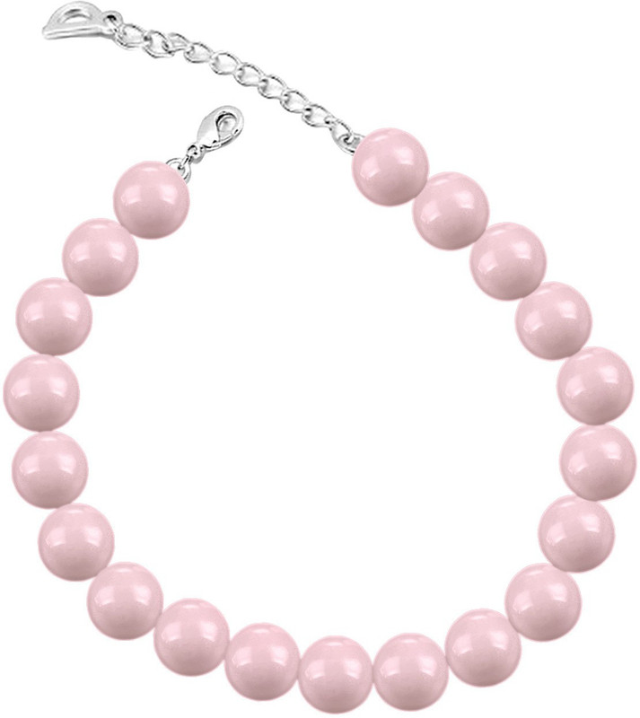 Mahi Alloy Pearl Rhodium Bracelet