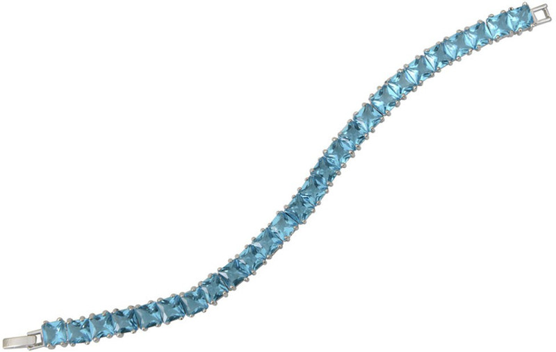 Taj Pearl Alloy Cubic Zirconia Sterling Silver Bracelet