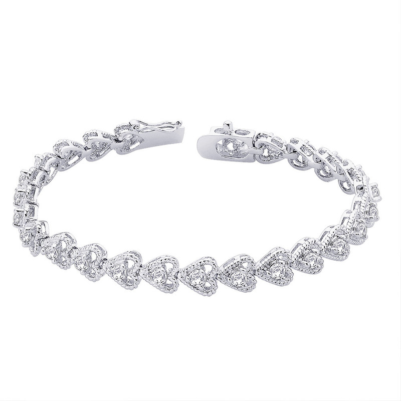 Peora Alloy Rhodium Bracelet