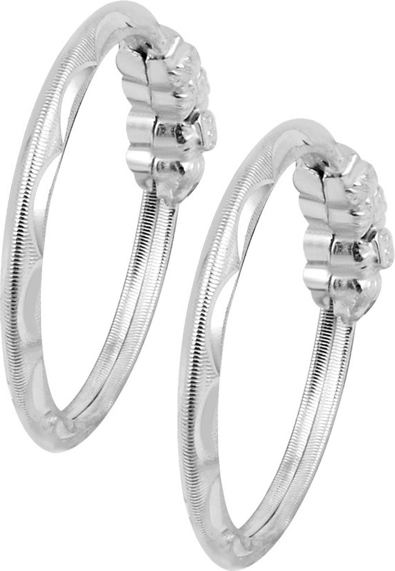 Jewel99 Silver Silver Kada(Pack of 2)