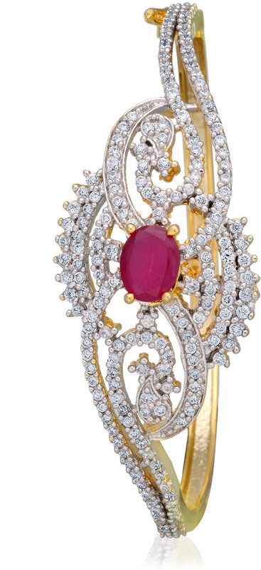 Alysa Alloy Ruby Rhodium, Gold-plated Bracelet