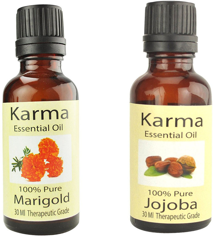 Karma 100% pure Therapeutic Grade undiluted essential oils in 30 ml Bottles-Jojoba Marigold oil(60 ml)