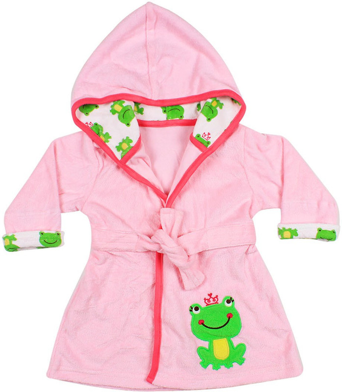 Ole Baby Pink Medium Bath Robe(Bath Robe, For: Baby Boys & Baby Girls, Pink)