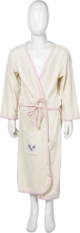 Eco Organic Life Style Off White, Pretty Pink Large Bath Robe(1 Bath Robe, For: Baby Boys & Baby Girls, Off White, Pretty Pink)