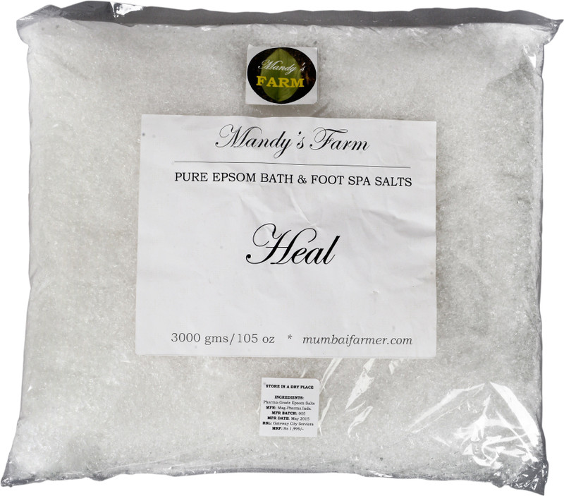 Mandys Farm Pure Epsom Bath & Foot Spa Salts - Salon Size Refill Pack(3000 g) RS.599 (65.00% Off) - Flipkart