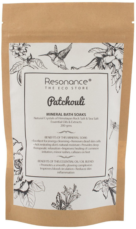 Resonance Mineral Bath Soak (Bathing Salt) in Patchouli Essential Oil and Himalayan Rock Salt Blends(200 g) Resonance Mineral Bath Soak (Bathing Salt) in Patchouli Essential Oil and Himalayan Rock Salt Blends(200 g)