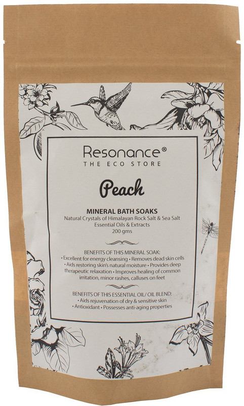 Resonance Mineral Bath Soak (Bathing Salt) in Peach Essential Oil and Himalayan Rock Salt Blends(200 g) Resonance Mineral Bath Soak (Bathing Salt) in Peach Essential Oil and Himalayan Rock Salt Blends(200 g)