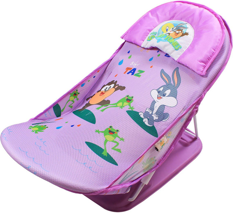 Ole Baby Looney Toons Seater Print Soft Fabric Cradle Baby Bather 0 to 6 months Baby Bath Seat(Purple)