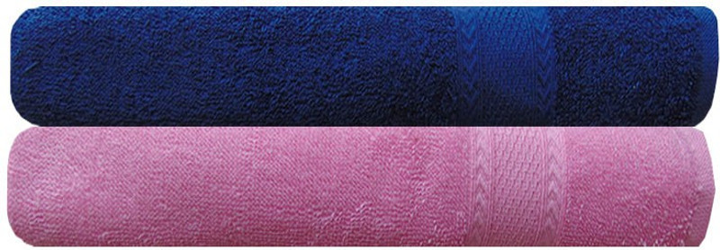 Akin Cotton 450 GSM Bath Towel(Pack of 2, Blue, Pink)