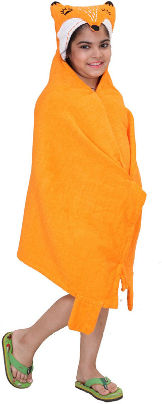 Littile Bubble Cotton 350 GSM Bath Towel(Orange)