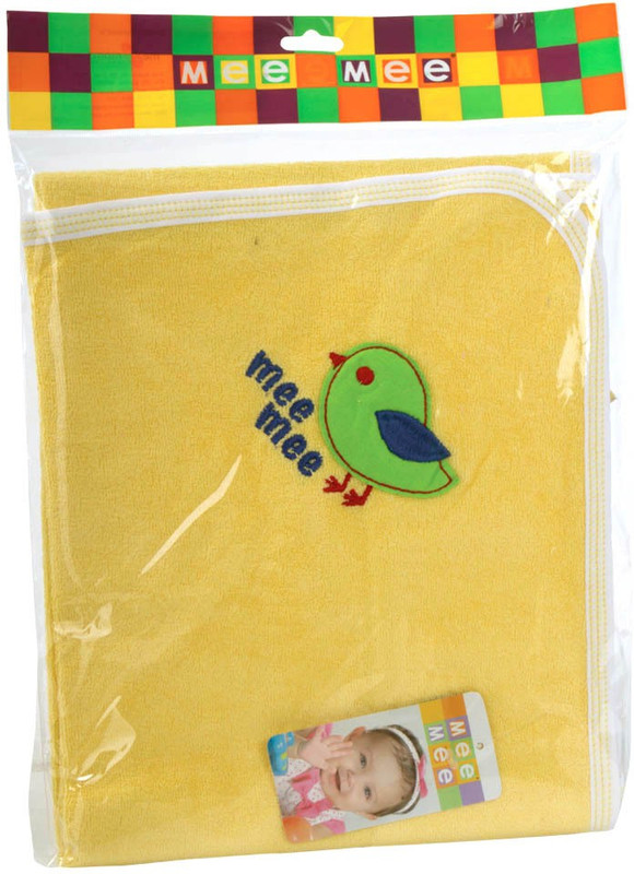 MeeMee Cotton 220 GSM Bath Towel(Yellow)