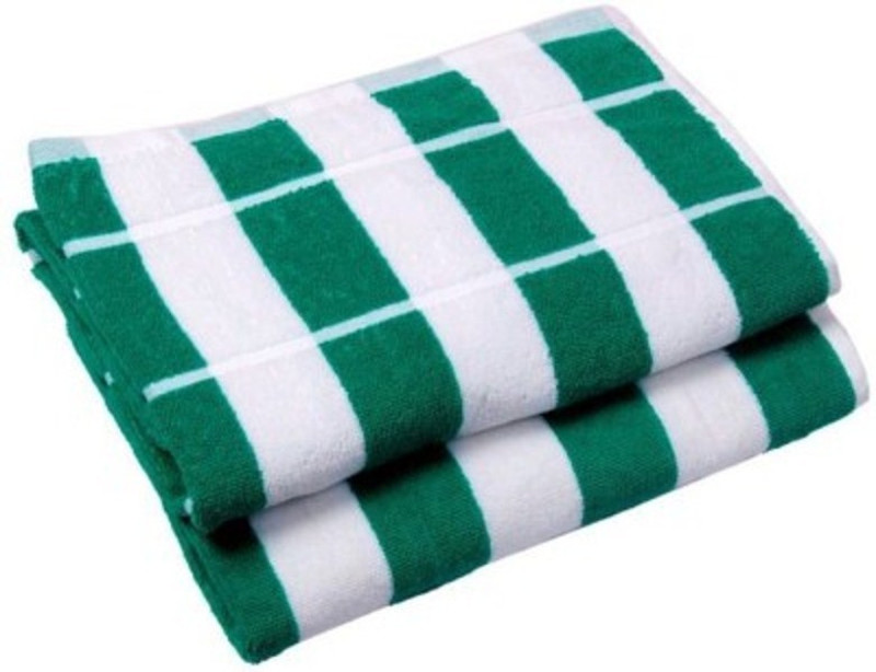 Richiworld Cotton 200 GSM Bath Towel(Pack of 2, Green)