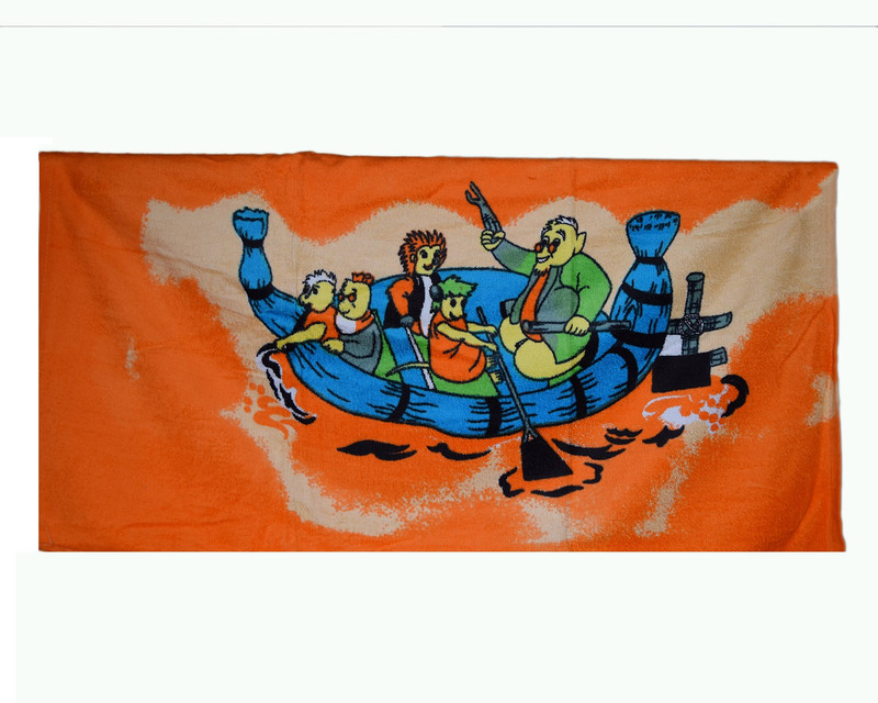 TG Shoppers Cotton 400 GSM Bath Towel(Orange)