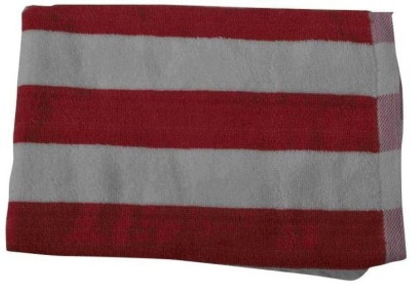 Richiworld Cotton 200 GSM Bath Towel(Red, White)