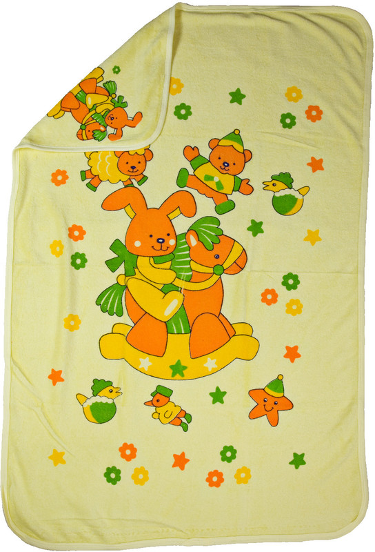 Love Baby Cotton GSM Bath Towel(Yellow)