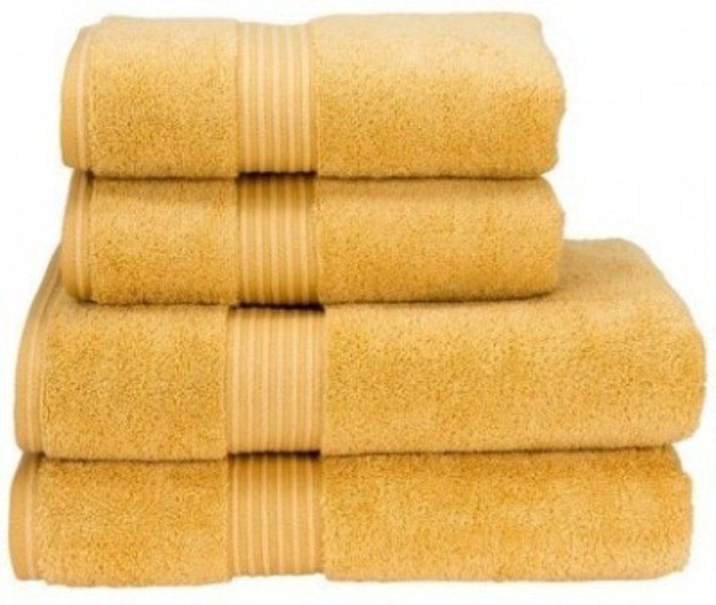 Richiworld Cotton 400 GSM Bath Towel(Pack of 4, Yellow)