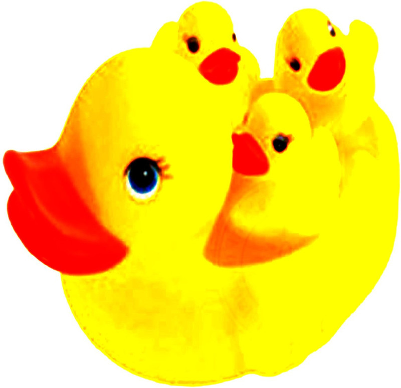 velarudh Cute Duck Family Bath Toy(Yellow, Orange)