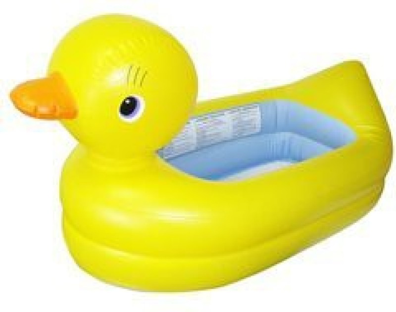 Munchkinz White Hot Inflatable Safety Duck Tub Bath Toy(Multicolor)