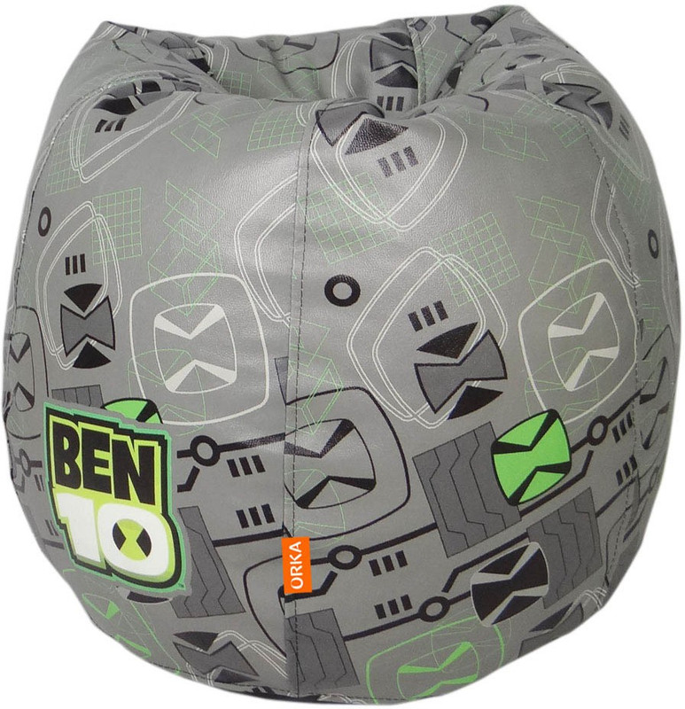 ORKA Ben 10 Series Leatherette S Teardrop Kid Bean Bag(Bead Filling, Color - Multicolor)