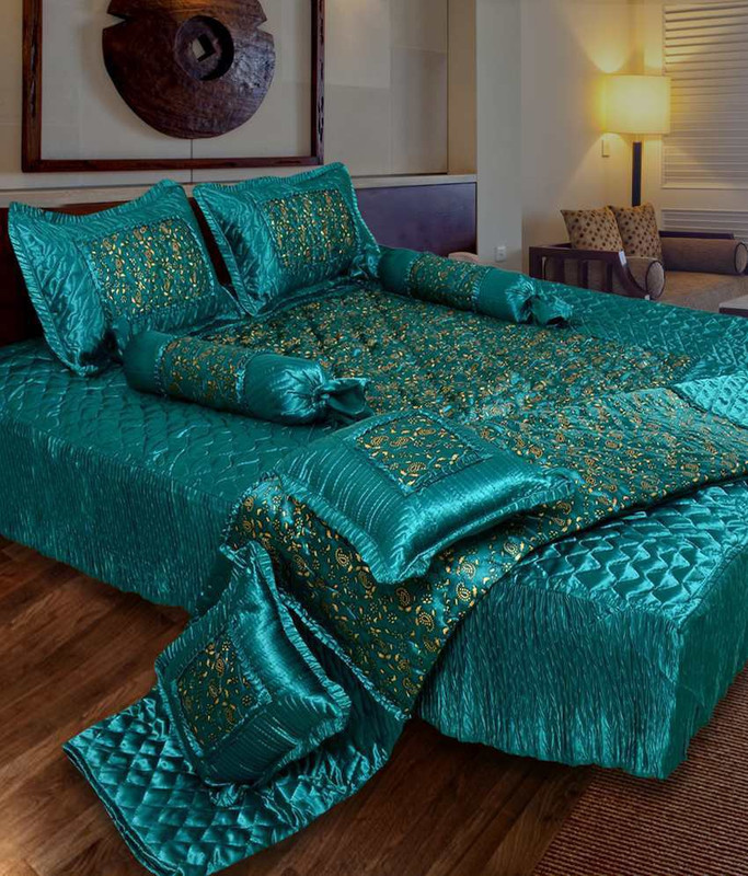 fashionadobe Satin Bedding Set(Green)