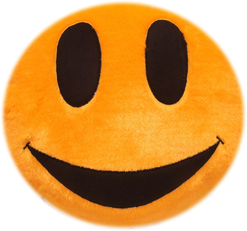 Lehar Toys Cushion Smiley Love - 15 cm(Yellow)
