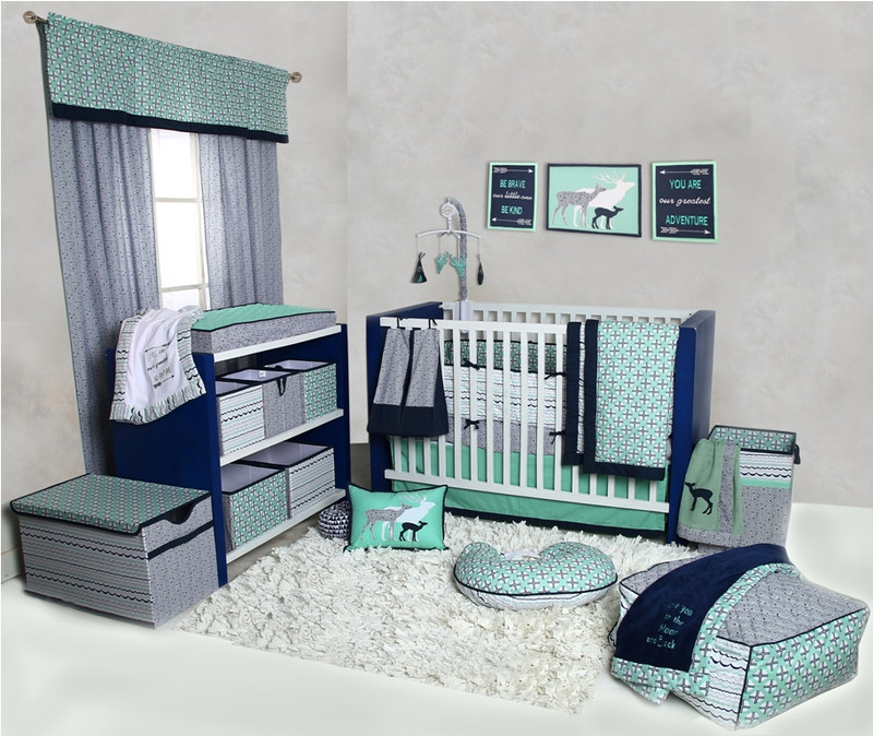 Bacati Cotton Bedding Set(Mint) Bacati Cotton Bedding Set(Mint)