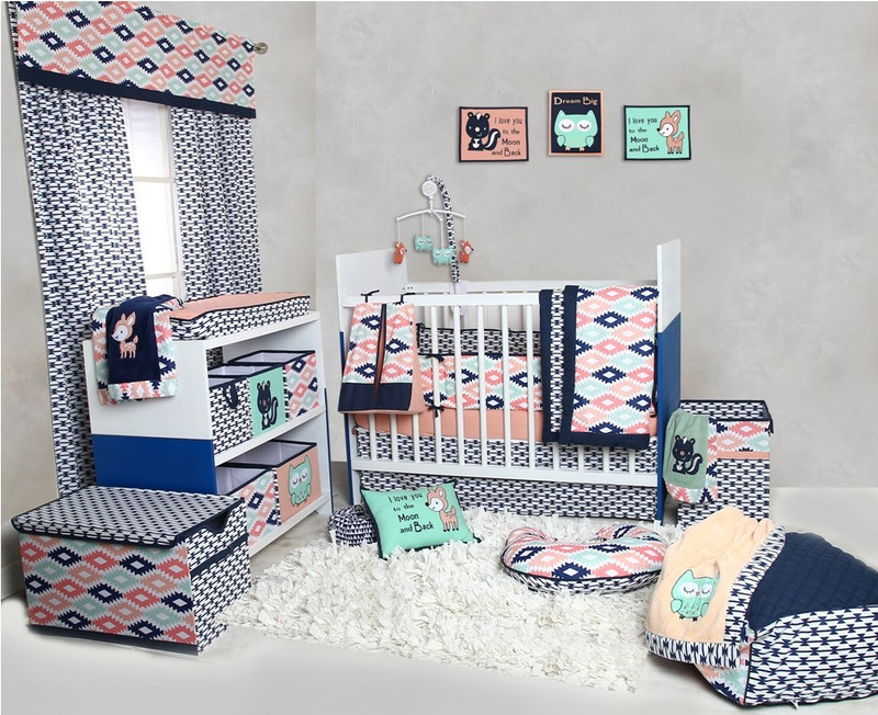 Bacati Cotton Bedding Set(Coral) Bacati Cotton Bedding Set(Coral)