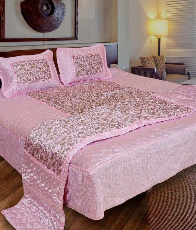 fashionadobe Satin Bedding Set(Pink)