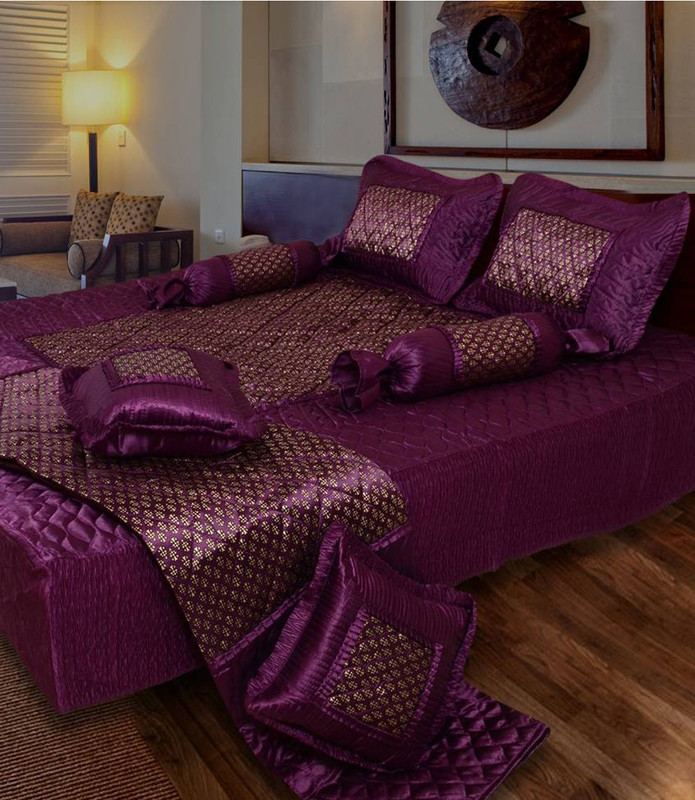 fashionadobe Satin Bedding Set(Purple)