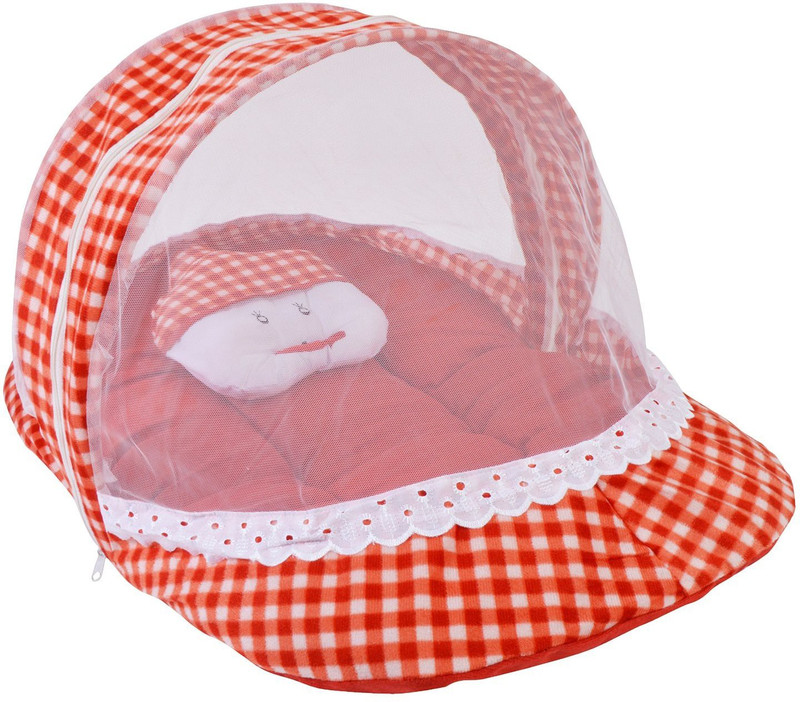 Chhote Janab Nylon Infants Baby Foldable Spread With Mosquito Net(Red) Chhote Janab Nylon Infants Baby Foldable Spread With Mosquito Net(Red)