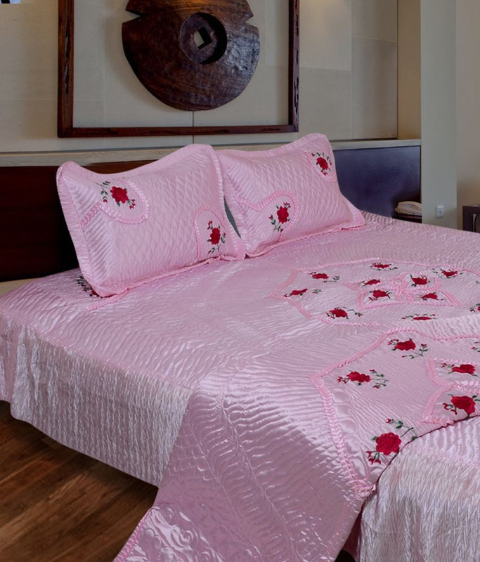 fashionadobe Satin Bedding Set(Pink)